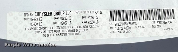 image for item DT0031 2013 Dodge Charger 