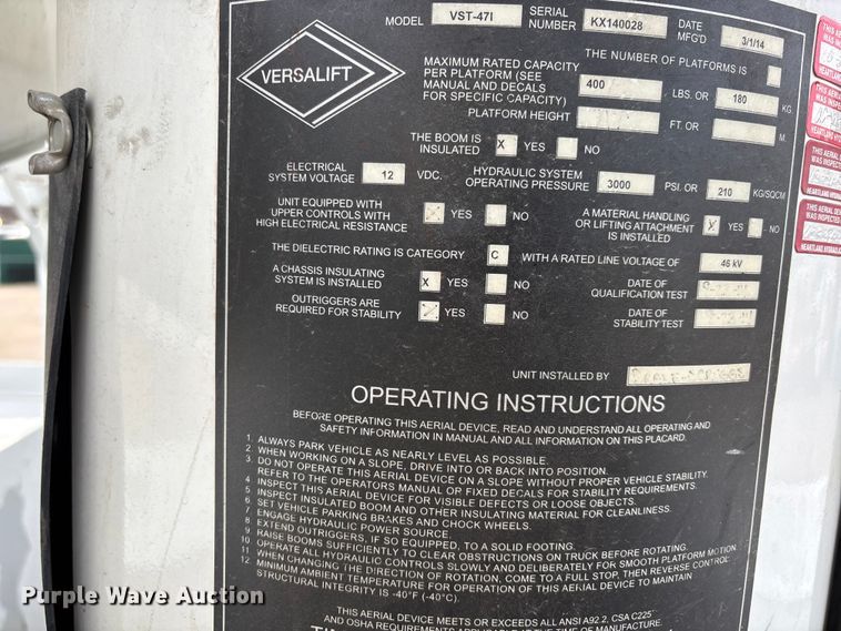 image for item DT0033 2014 Ford F550 Ext. Cab bucket truck