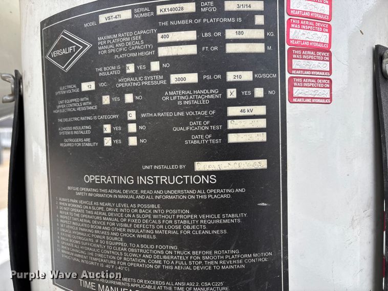 image for item DT0033 2014 Ford F550 Ext. Cab bucket truck