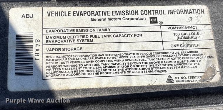 image for item DT0038 1997 Chevrolet K2500 Cheyenne pickup truck