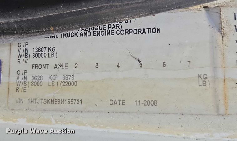 image for item DU2580 2009 International Dura Star street sweeper