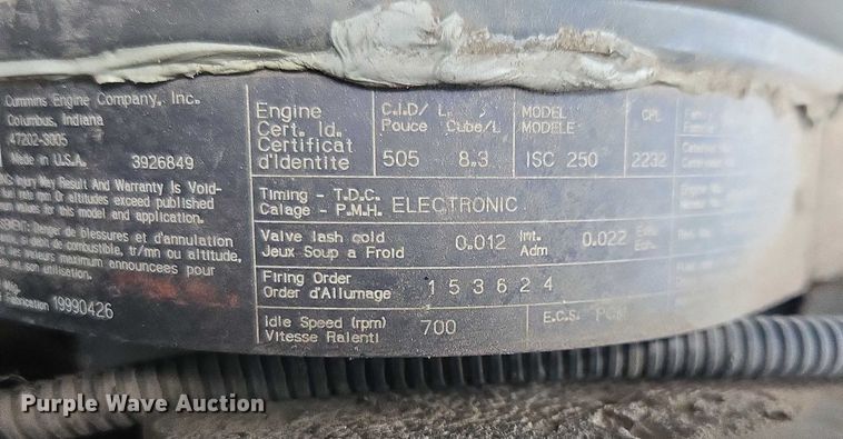 image for item DU2586 2000 Sterling L7501 dump truck