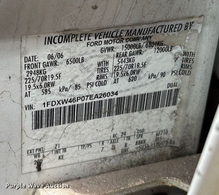 image for item DU2590 2007 Ford F-450 dump truck