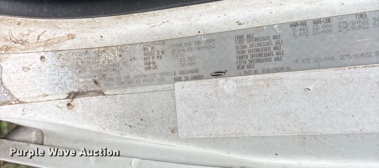 image for item DU2591 2001 Sterling dump truck