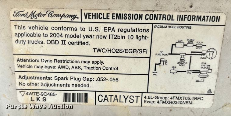 image for item DU2639 2004 Ford F150 Super Duty XL pickup truck