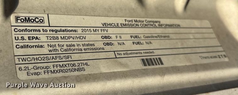 image for item DU2650 2015 Ford F250 Super Duty XL Ext. Cab utility bed pickup truck