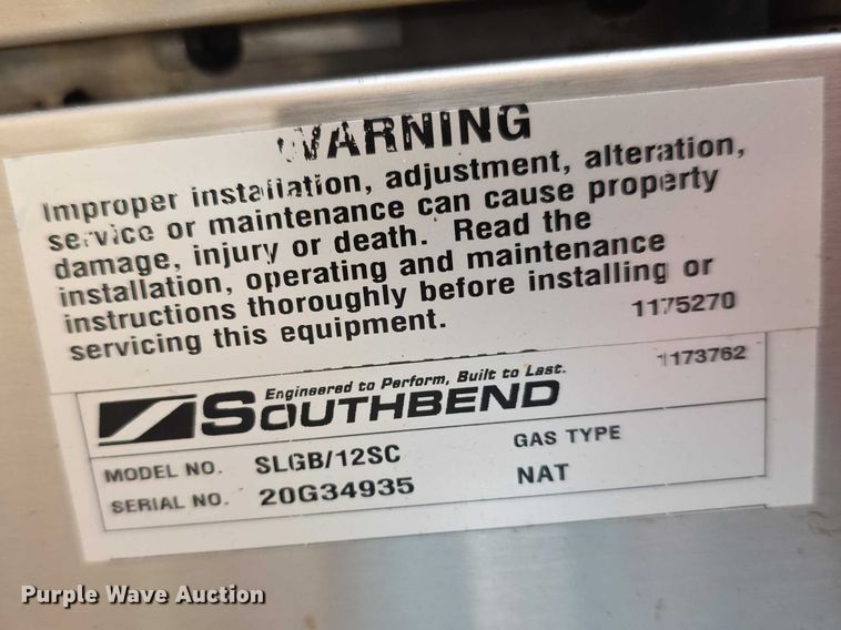 image for item DZ3968 Southbend  SLGB/12SC convection oven