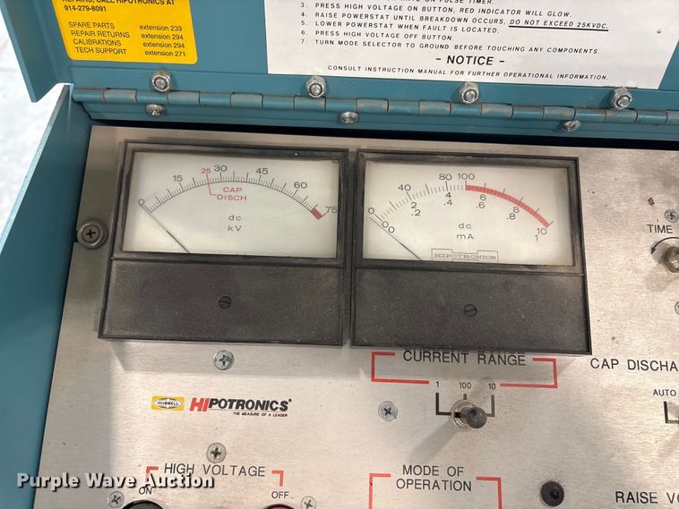 image for item EI5713 Hipotronics CF70-12-A voltage testing equipment