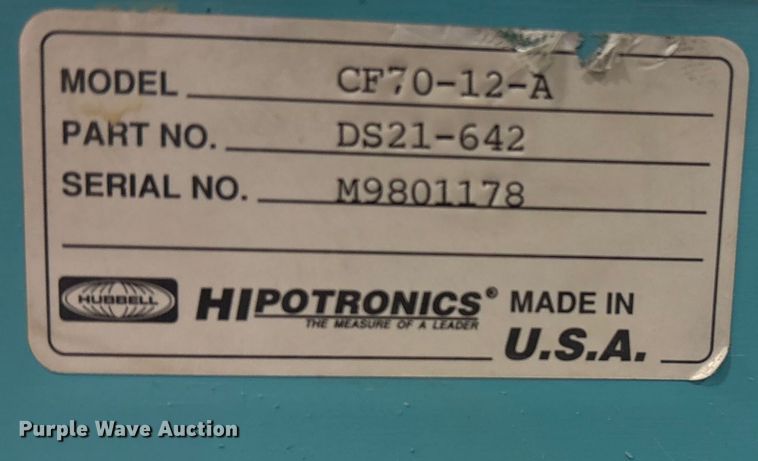 image for item EI5713 Hipotronics CF70-12-A voltage testing equipment