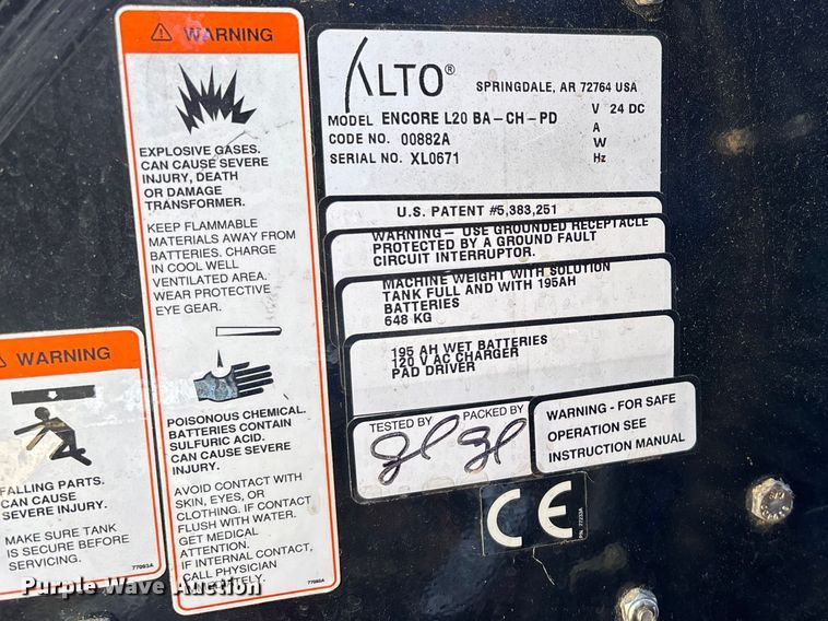 image for item EJ7804 (2) Clark Technology floor scrubbers