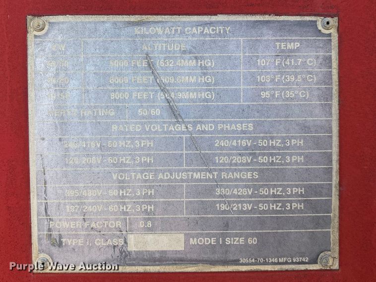 image for item EN5975 U.S. Department of Defense MEP 006A generator