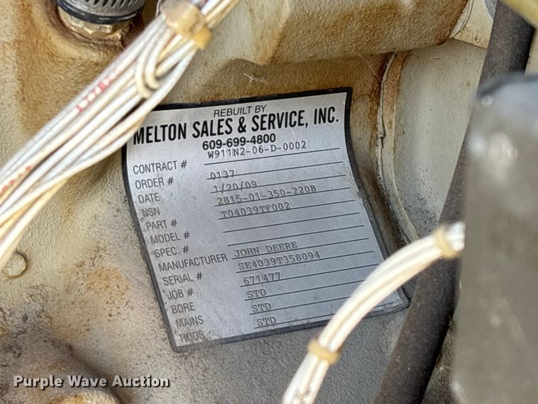 image for item EN5976 1993 U.S. Department of Defense MEP-805A generator