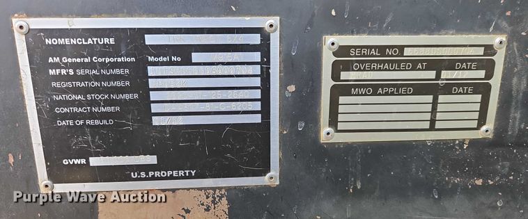 image for item ES2935 1983 AM General M915A1 semi truck