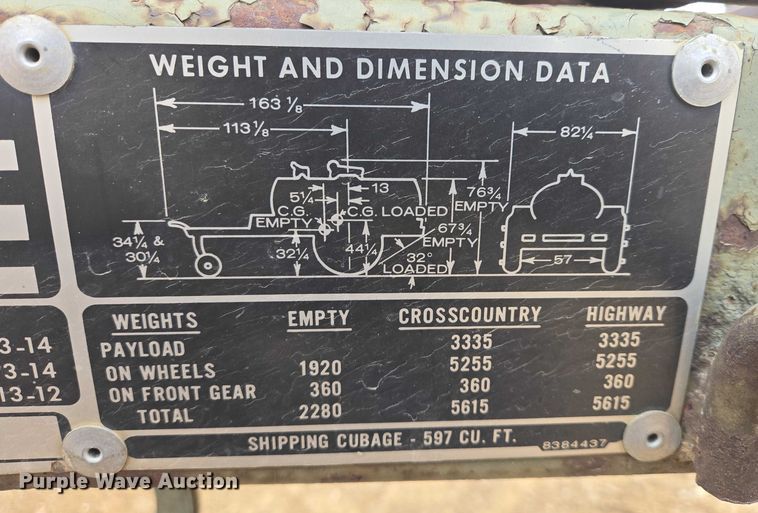 image for item ES2940 1953 Fruehauf M107A1 tank trailer