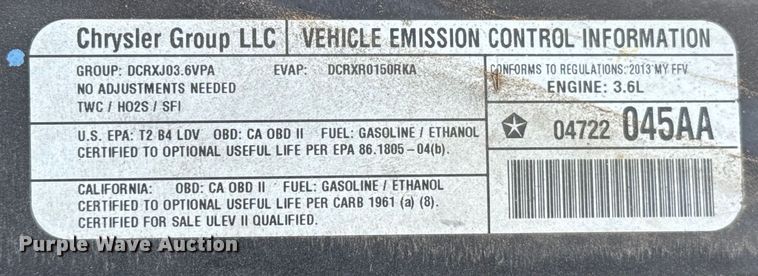 image for item ES5887 2013 Dodge Grand Caravan van