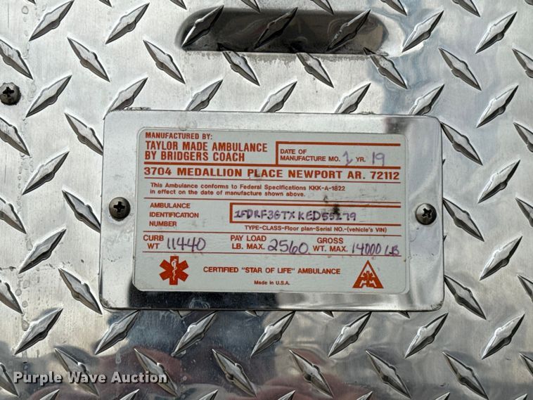 image for item ES5920 2019 Ford F350 Super Duty ambulance