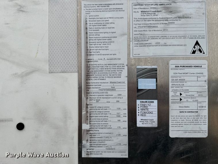 image for item ES5921 2014 Ford F450 Super Duty ambulance