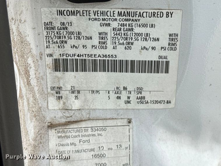 image for item ES5921 2014 Ford F450 Super Duty ambulance