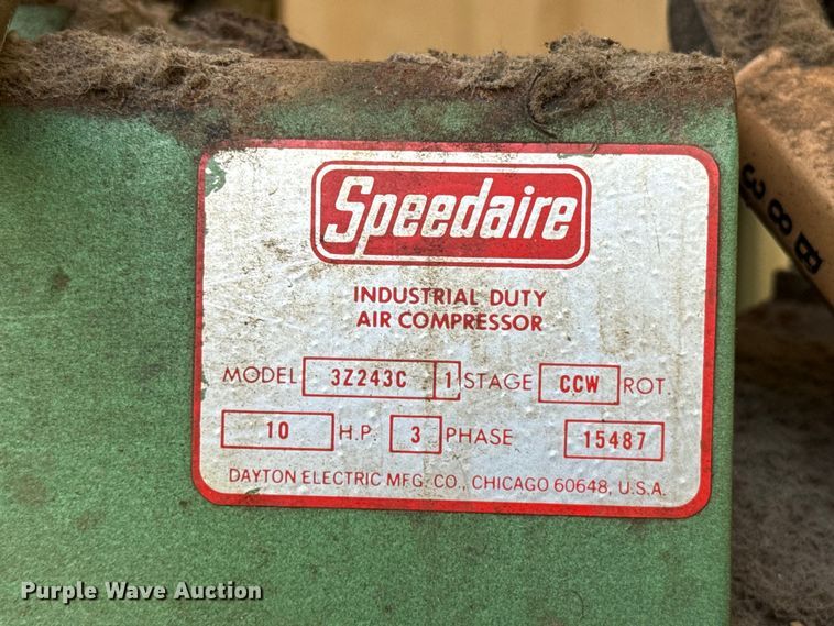 image for item ES5925 Speedaire 3Z243C air compressor