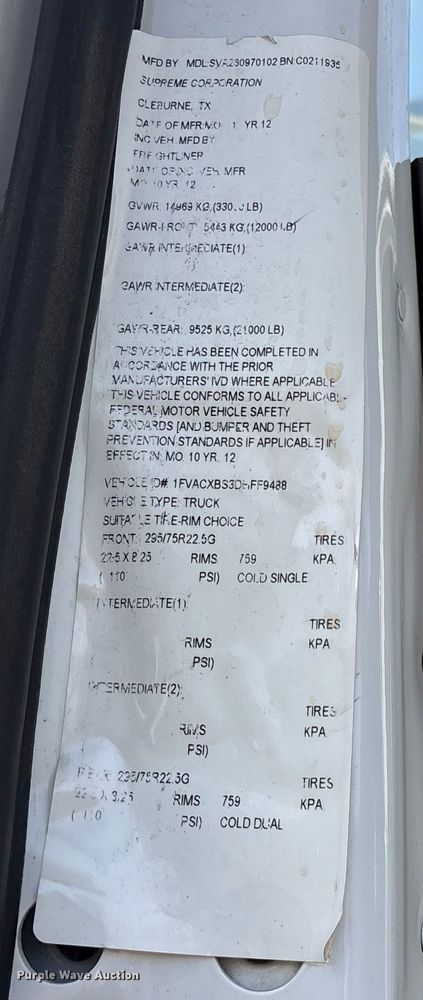 image for item ES8590 2013 Freightliner Business Class M2 dump truck