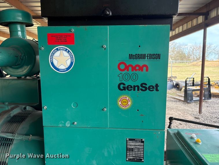 image for item ES8595 Onan 100 GenSet generator