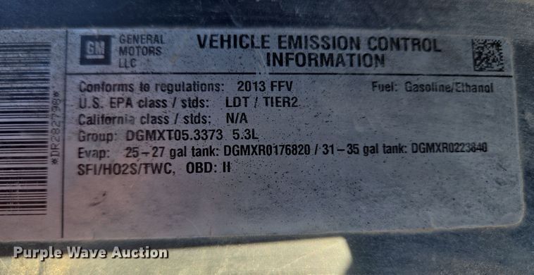 image for item ET1286 2013 Chevrolet Tahoe Police SUV
