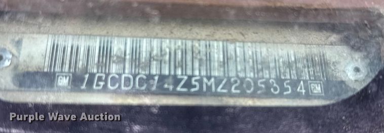 image for item ET1585 1991 Chevrolet C1500 pickup truck