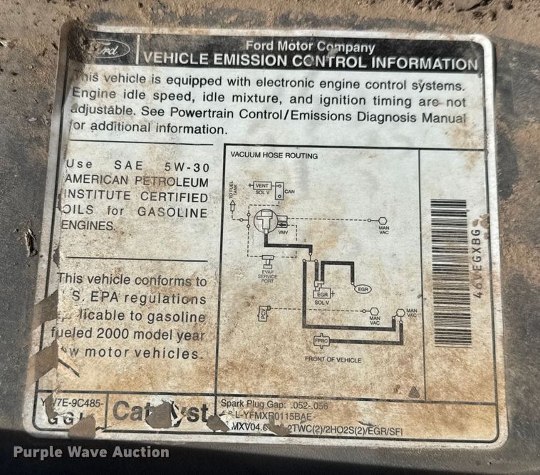 image for item ET1586 2000 Ford Crown Victoria Police Interceptor 