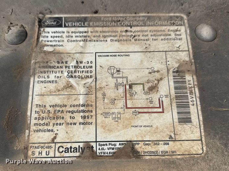 image for item ET1587 1997 Ford Crown Victoria Police Interceptor 