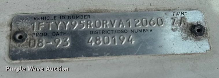 image for item ET1590 1994 Ford Aeromax L9000 dump truck