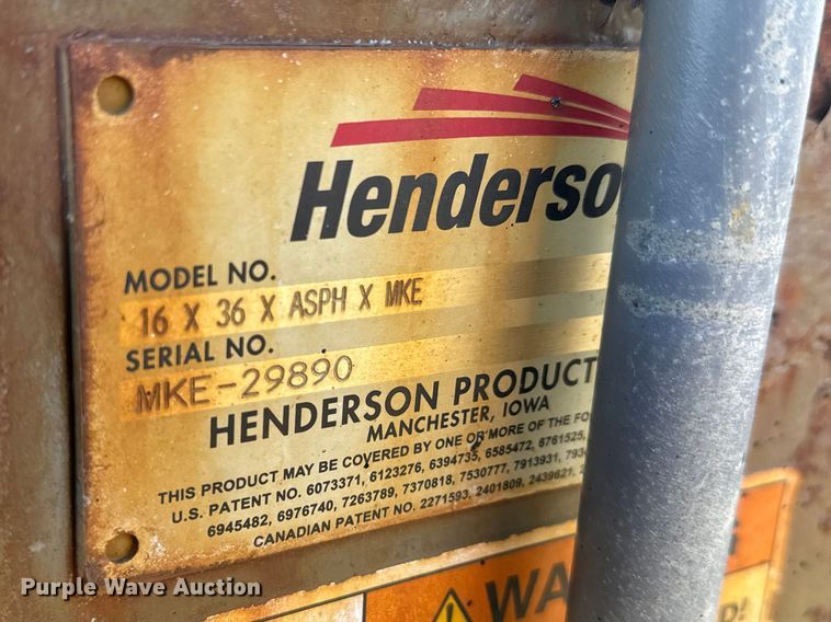 image for item ET1592 Henderson 16 X 36 X ASPH X MKE dump bed