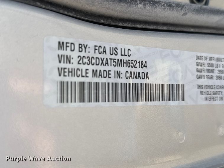 image for item ET1605 2021 Dodge Charger Police 