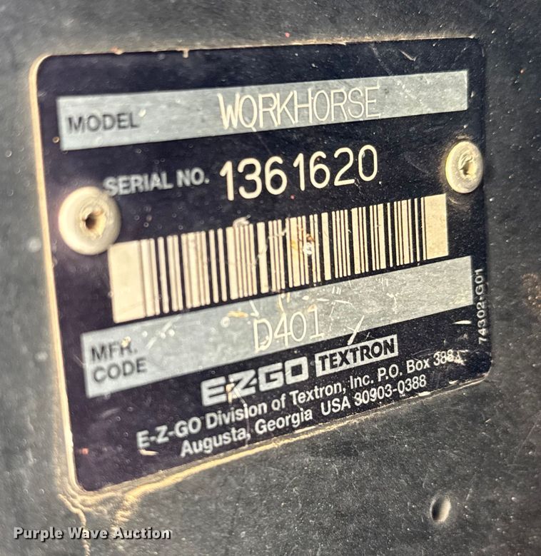 image for item ET1613 2013 EZ-GO Workhorse  utility vehicle