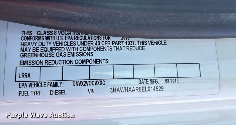 image for item EU4078 2014 International 7400 dump truck