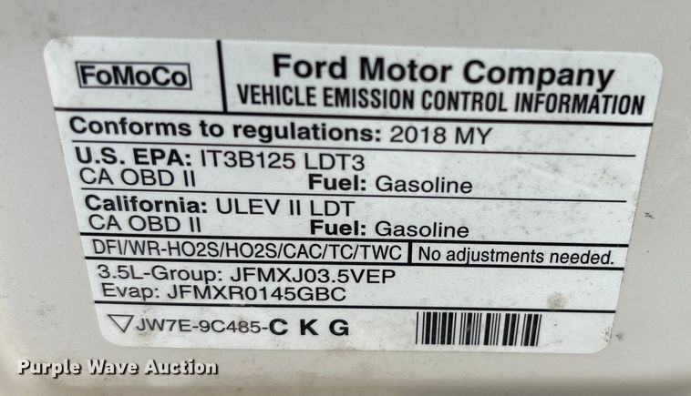 image for item EV2695 2018 Ford Explorer Police interceptor SUV