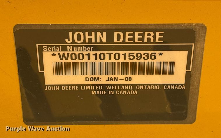 image for item EV2744 2008 John Deere 110 backhoe