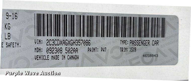 image for item EV2755 2016 Dodge Charger Police 