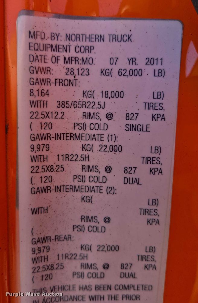 image for item EV5502 2012 Freightliner 114SD dump truck