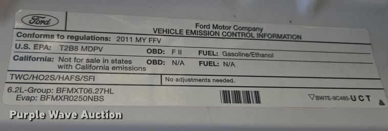 image for item EV5505 2011 Ford F250 Super Duty Ext. Cab pickup truck