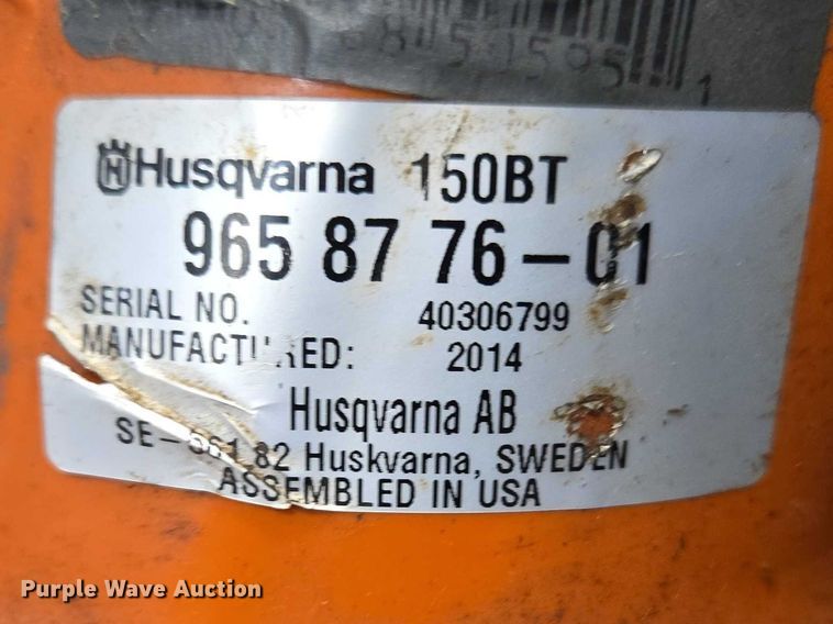 image for item EV5517 2014 Husqvarna 150BT leaf blower