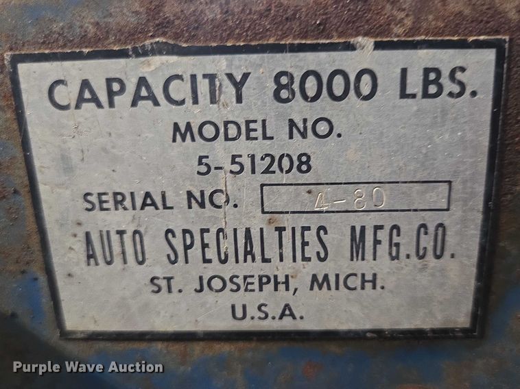 image for item EV5518 Auto Specialities MFG. CO. 5-51208 jack