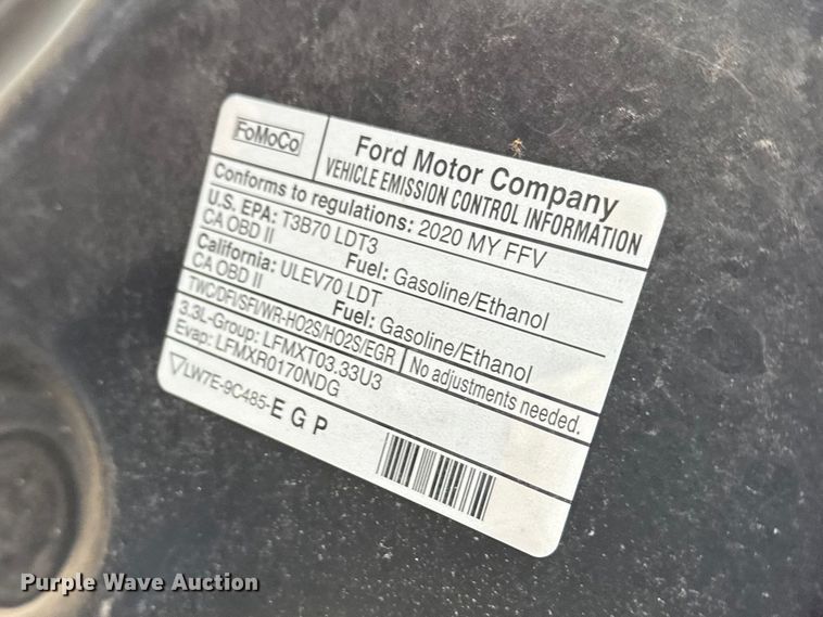 image for item FB0927 2020 Ford Explorer Police SUV