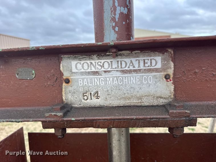 image for item FB0941 Consolidated 514 cardboard baler