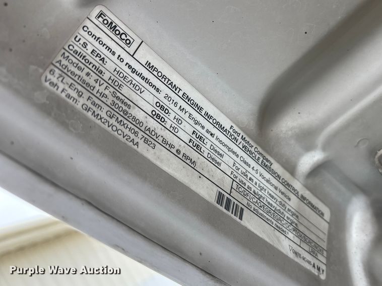 image for item FB3541 2016 Ford F550 dump truck