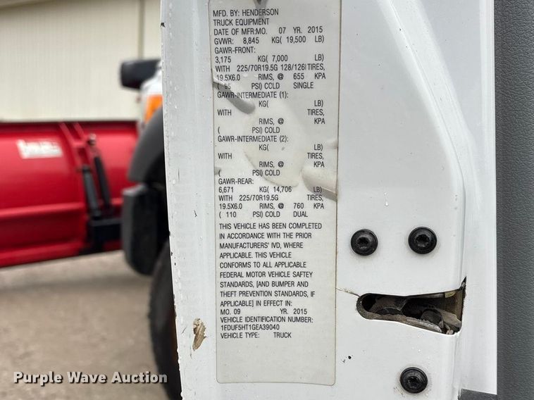 image for item FB3541 2016 Ford F550 dump truck