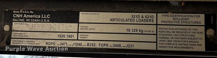 image for item FC1626 2008 Case 521D wheel loader