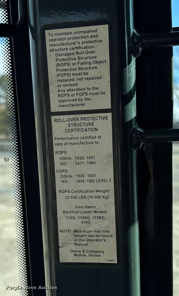 image for item FC1627 2005 John Deere 410G backhoe