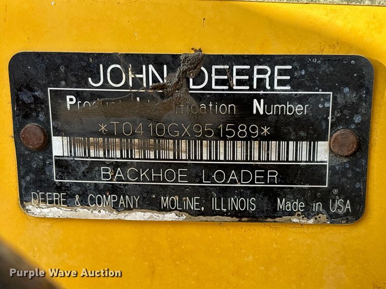image for item FC1627 2005 John Deere 410G backhoe