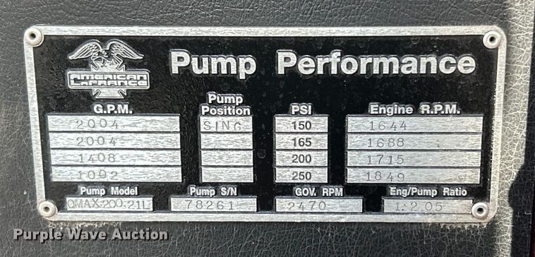 image for item FC5063 2000 American Lafrance Eagle ladder fire truck