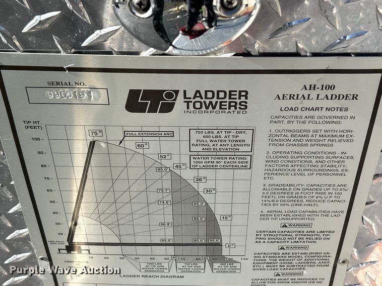 image for item FC5063 2000 American Lafrance Eagle ladder fire truck